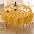 thumbnail image 1 of Rectangle Table Cloth, Waterproof Stain Resistant Washable Tablecloth, Moroccan Polyester Table Cover for Dining, Indoor and Outdoor (Light Grey and White, 60" x 84"), 1 of 1