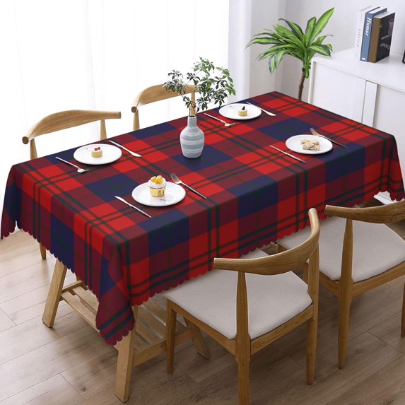 Rectangle Table Cloth, Witherspoon Scottish Plaid Printed Tartan Resistant Washable Tablecloth Decorative Table Cover for Dining, Indoor and Outdoor