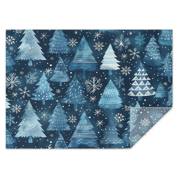 Rectangle Table Clothes Wniter Snowflake Tree Happy Christmas Table Cloth,Pattern Oil-Proof Table Covers for Picnic Catering Halloween Fall Thanksgiving Christmas