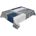 thumbnail image 1 of Rectangle Table Cloths 60x102inch,Oil Painting Art Blue Party Tablecloth Cotton Linens Table Covers for Kitchen Dinning Wedding Decoration,Stain/Wrinkle Resistant,Abstract Gray Geometric, 1 of 6