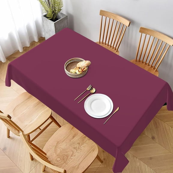 Rectangle Table Cloths, Plum Purple Oblong Tablecloth Washable Table Cover for Kitchen Dinning Party Tabletop Modern Decoration 60 x 102inch