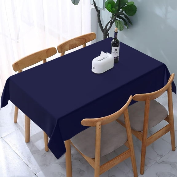 Rectangle Table Cloths, Solid Navy Blue Oblong Tablecloth Washable Table Cover for Kitchen Dinning Party Tabletop Modern Decoration 60 x 84inch
