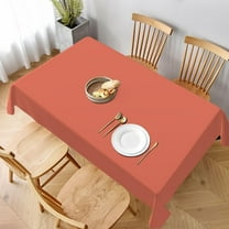 Rectangle Table Cloths, Solid Terracotta Oblong Tablecloth Washable Table Cover for Kitchen Dinning Party Tabletop Modern Decoration 60 x 102inch