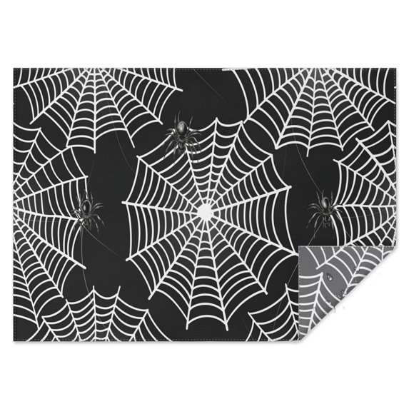 Rectangle Table Cover Halloween Bat spider Web Table Cloth,Pattern Foldable Table Covers for Picnic Catering Halloween Fall Thanksgiving Christmas