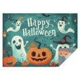 thumbnail image 1 of Rectangle Table Cover Happy Halloween Spooky Ghost Pumpkin Bat Table Cloth,Pattern Oil-Proof Table Covers for Picnic Graduation Halloween Fall Thanksgiving Christmas, 1 of 5