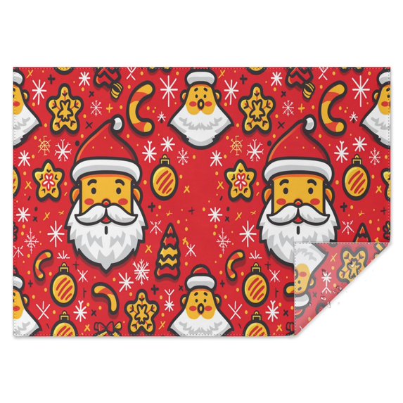 Rectangle Table Cover Red Christmas Santa Claus Tablecloth,Decorative Washable Table Cloths for Picnic Graduation Halloween Fall Thanksgiving Christmas