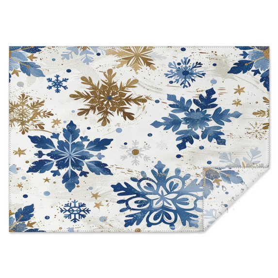 Rectangle Table Cover Winter Snowflake Merry Christmas Tablecloth,Pattern Washable Table Covers for Picnic Catering Halloween Fall Thanksgiving Christmas