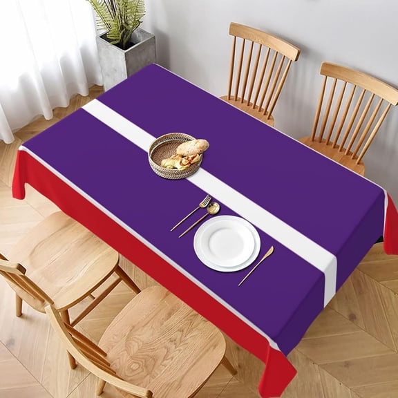 Rectangle Table cloth, Purple Red White Stripes Soft Tablecloth Washable Oblong Table Covers Decorative for Kitchen & Table Linens 60" x 102"