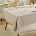 thumbnail image 1 of Rectangle Tablecloth under $5! kkbbma Linen Table Cloth Rectangle Tablecloth Waterproof Spillproof Textured Table Cloth, Decorative Rustic Farmhouse Style for Dining/Party/Buffet/Wedding, 1 of 6