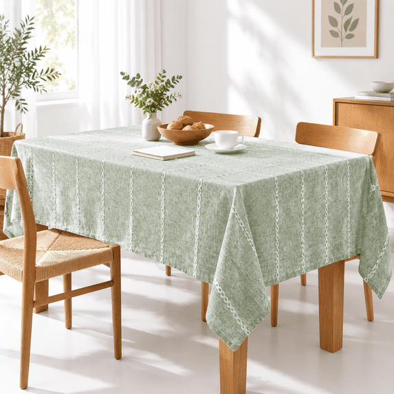 Rectanglets Snacks Rectangle Tablecloth 60 X 120 Inch Farmhouse Boho Linen Table Cloths ...