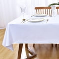 thumbnail image 1 of Rectangle Tablecloth 60 x 102 Inch Washable Fabric Table Cloth Solid White Table Cover for Dining Wedding Party Banquet Tabletop Decoration, 1 of 6