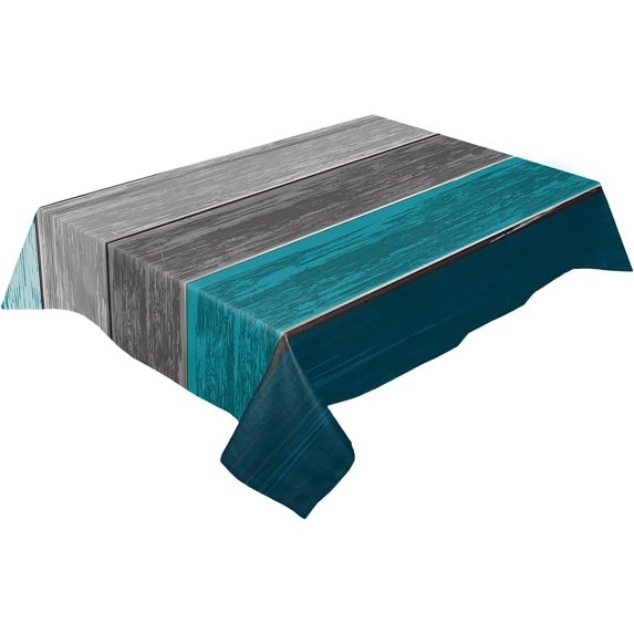 Rectangle Tablecloth 60x102inch Vintage Green Grey Ombre Wrinkle Resistant Washable Polyester Table Cloth Oil Proof Dining Table Cover Decorative for Parties/Wedding/Outdoor Farmhouse Wooden Country