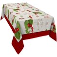 thumbnail image 1 of Rectangle Tablecloth 60x120 Inch Retro Red Cherry Texture Waterproof Table Cloth, Polyester Washable Table Covers for Dining Table, Parties, Camping Watercolor Vintage, 1 of 6