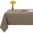 thumbnail image 1 of Rectangle Tablecloth 60x120 inch Tablecloth Stain and Wrinkle Resistant Washable Polyester Table Cloth, Decorative Fabric Table Cover for Dining Table, Buffet Parties and Camping Taupe, 1 of 5