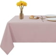 thumbnail image 1 of Rectangle Tablecloth 60x120 inch Tablecloth Stain and Wrinkle Resistant Washable Polyester Table Cloth, Decorative Fabric Table Cover for Dining Table, Buffet Parties and Camping Blush, 1 of 6