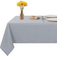 thumbnail image 1 of Rectangle Tablecloth 60x60 inch Tablecloth Stain and Wrinkle Resistant Washable Polyester Table Cloth, Decorative Fabric Table Cover for Dining Table, Buffet Parties and Camping Silver, 1 of 6