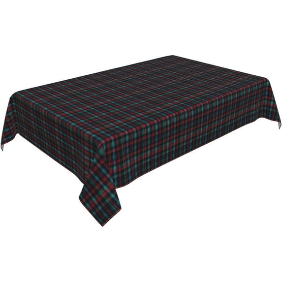 Rectangle Tablecloth 60x84 Inch, Christmas Check Plaid Rectangular Tablecloths Waterproof Table Covers Table Topper Cover for Buffet Table, Parties, Holiday Dinner, Wedding