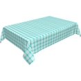 thumbnail image 1 of Rectangle Tablecloth 60x84 Inch, Cyan Tartan Plaid Rectangle Table Cover Stain Resistant Tablecloth Holiday Table Cover for Buffet Table, Parties, Holiday Dinner, Wedding, 1 of 8