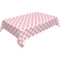 thumbnail image 1 of Rectangle Tablecloth 60x84 Inch, Pink Buffalo Plaid Rectangular Tablecloths Reusable Table Cover Tablecloth Protector for Dining, Parties, Camping, 1 of 8