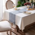 thumbnail image 1 of Rectangle Tablecloth 60x84 inch Tablecloths Cotton Linen Waterproof Wrinkle Free Table Cover for Kitchen Dining Table Cloth for Tables Farmhouse Holiday Camping, 1 of 6