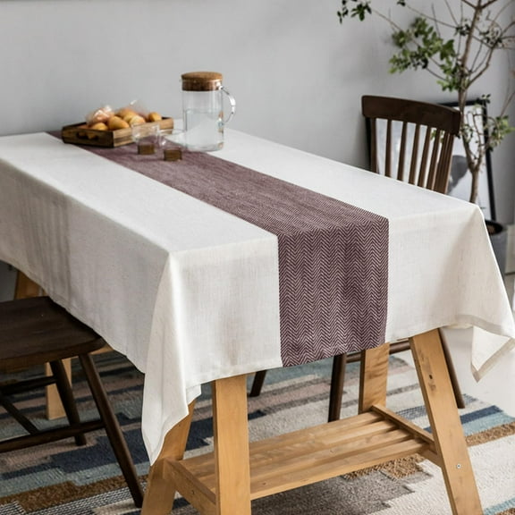 Rectangle Tablecloth 60x84 inch Tablecloths Cotton Linen Waterproof Wrinkle Free Table Cover for Kitchen Dining Table Cloth for Tables Farmhouse Holiday Camping
