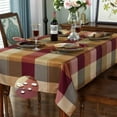 thumbnail image 1 of Rectangle Tablecloth 84 x 60 Inch Checkered Table Cloths Spillproof Anti-Shrink Soft and Wrinkle Resistant Decorative Fabric Table Cover for Kitchen Dinning Tabletop Outdoor(Rectangle/Oblong,Red), 1 of 8