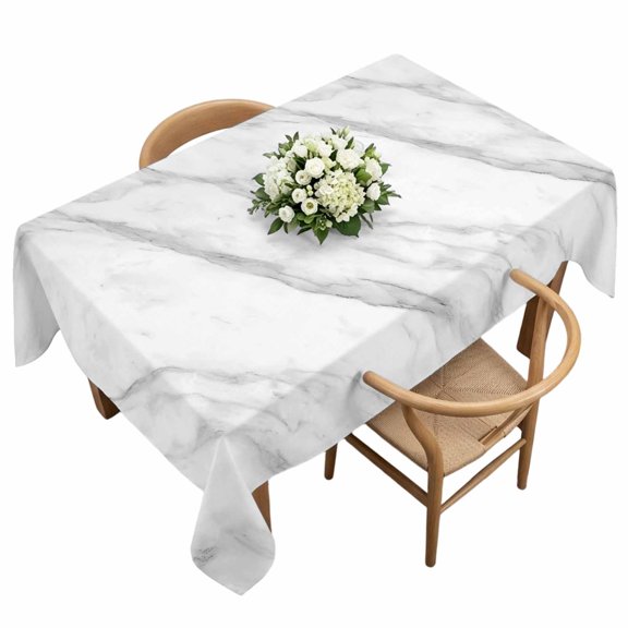 Rectangle Tablecloth, Abstract Marble Texture Waterproof Table Cloth 60x120 in Nature Stone Artwork Washable Spillproof Table Cover for Kitchen Dining Party Decor Outdoor Camping