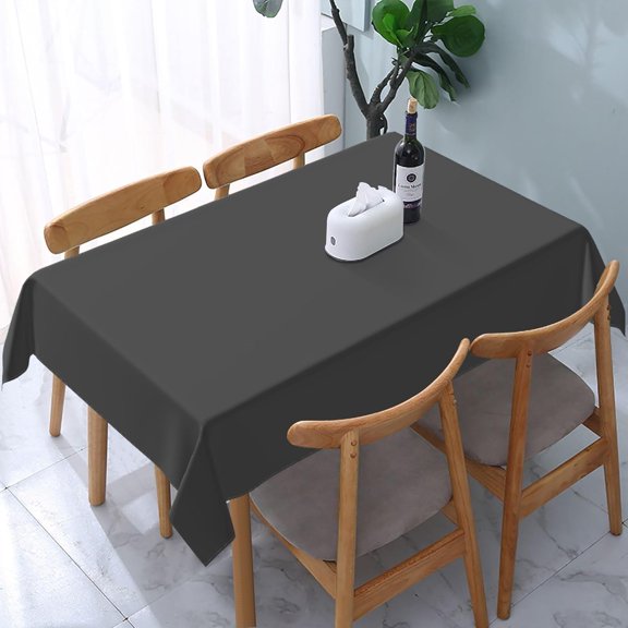Rectangle Tablecloth Charcoal Gray and White Oblong Table Cover Washable Table Cloths for Kitchen Dinning Party Tabletop Modern Decoration 60 x 84inch