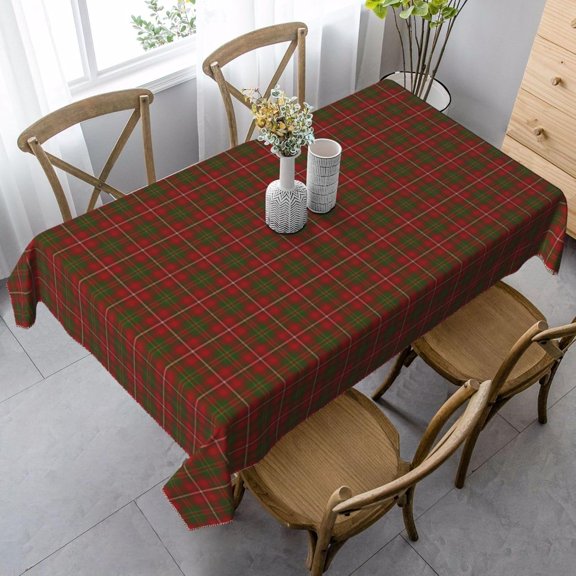 Rectangle Tablecloth, Clan Hay Scottish Tartan Plaid Stain Resistant, Wrinkle Free, Washable Polyester Cover for Dining, Parties, and Camping
