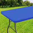 thumbnail image 1 of Rectangle Tablecloth, Elastic Fitted Flannel Backed Vinyl Tablecloths for 4ft Folding Tables, Waterproof Wipeable Table Covers for Indoor, Outdoor, Picnic and Camping (Beige, 30"x48"), 1 of 7