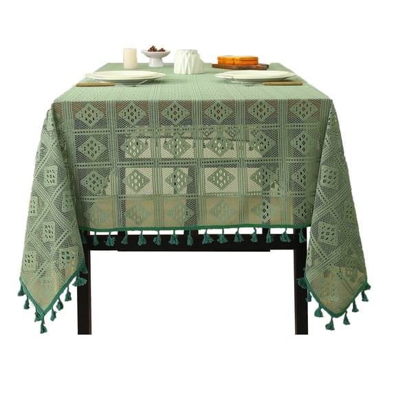 Rectangle Tablecloth Green Washable Table Cloth for Kitchen Dining Room Holiday Table Cover for Party Dinner 55"x71"
