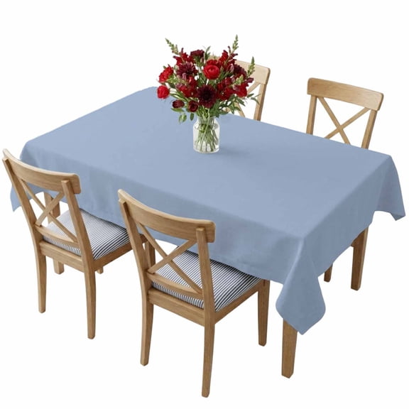 Rectangle Tablecloth,Light Blue Waterproof Oil-Proof Table Cloth Kitchen Dining Tables Cover for Indoor Outdoor Wedding Holiday Party Decor,Solid Color