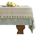 thumbnail image 1 of Rectangle Tablecloth Linen Polyester Fabric Decorative Rectangle Floral Printed Pattern Geometry Design Table Cover for Kitchen Dining Tabletop 54" x 72", 1 of 6