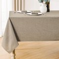 thumbnail image 1 of Rectangle Tablecloth Linen Textured Waterproof & Stain Resistant Table Cloth Wrinkle Free Decorative Fabric Farmhouse Table Cover for Dining/Party/Buffet/Wedding, 52 x 70 Inch, Sage Green, 1 of 6