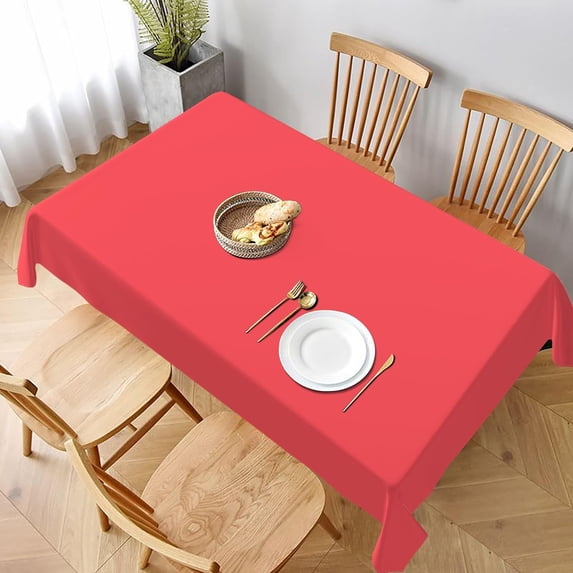 Rectangle Tablecloth Modern Coral Pink Summer Oblong Table Cover Washable Table Cloths for Kitchen Dinning Party Tabletop Modern Decoration 60 x 102inch