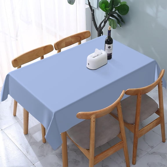 Rectangle Tablecloth Modern Trendy Blue Initial Oblong Table Cover Washable Table Cloths for Kitchen Dinning Party Tabletop Modern Decoration 60 x 84inch