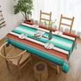 thumbnail image 1 of Rectangle Tablecloth National Style Polyester Table Cloth Farmhouse Waterproof Washable Table Cover for Party Home Outdoor Indoor Holiday Weddings （Green Orange,54x72 Inches）, 1 of 6