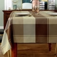 thumbnail image 1 of Rectangle Tablecloth Plaid Style Polyester Table Cloth Spillproof Dust-Proof Wrinkle Resistant Heavy Weight Table Cover for Kitchen Dinning Tabletop(Rectangle/Oblong, 60" x 102" (8-10 Seats),Taupe), 1 of 6