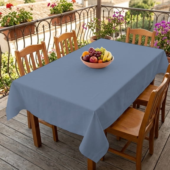 Rectangle Tablecloth,Solid Pure Cyan Light Blue Waterproof Oil-Proof Table Cloth Kitchen Dining Tables Cover for Indoor Outdoor Wedding Holiday Party Decor,Unadorned Single Color Art