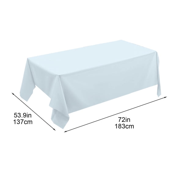 Rectangle Tablecloth - Stain and Wrinkle Resistant Washable Table Cloth, Decorative Fabric Table Cover for Dining Tables, Buffet Parties and Camping Blue