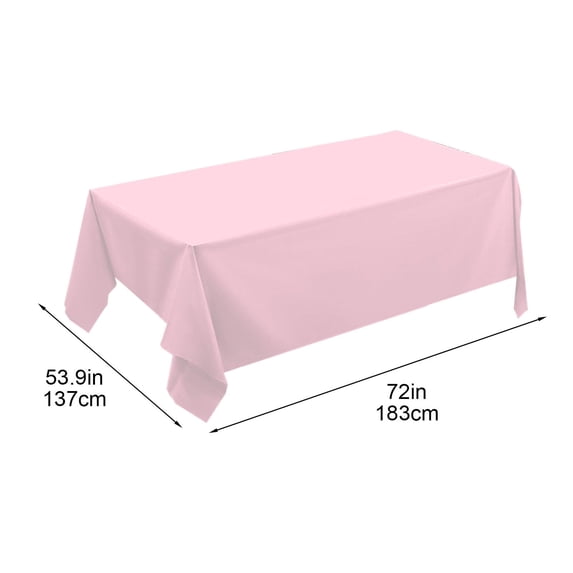 Rectangle Tablecloth - Stain and Wrinkle Resistant Washable Table Cloth, Decorative Fabric Table Cover for Dining Tables, Buffet Parties and Camping Pink