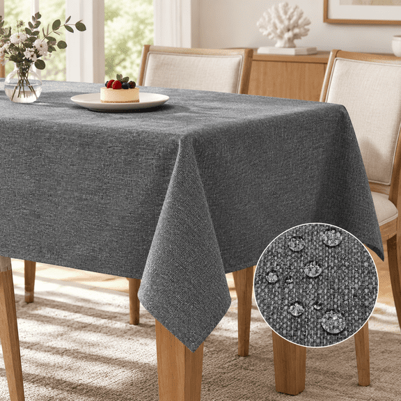 Rectangle Tablecloth Washable Wrinkle Resistant And Water Proof Table Cloth Decorative Linen Fabric Tablecloths For Dining Parties