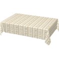 thumbnail image 1 of Rectangle Tablecloth with Wave Lace 60x84 Inch, Cream Leaf Running Rectangle Table Protector Waterproof Tabletop Covers Table Protector for Dining, Party, Buffet, Wedding, 1 of 8