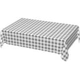 thumbnail image 1 of Rectangle Tablecloth with Wave Lace 60x84 Inch, Gray Buffalo Plaid Rectangle Table Cloth Comfortable Table Cloths Kitchen Tablecloths for Restaurant, Picnic, Indoor and Outdoor Dining, 1 of 8