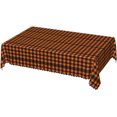 thumbnail image 1 of Rectangle Tablecloth with Wave Lace 60x84 Inch, Halloween Orange Gingham Rectangle Table Protector Spillproof Soil Resistant Tablecloths Kitchen Tablecloth for Dining Table, Buffet Parties, 1 of 7