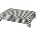 thumbnail image 1 of Rectangle Tablecloth with Wave Lace 60x84 Inch, Vintage Black White Checkered Rectangular Table Cloths Waterproof Table Cover Decorative Table Cover for Dining, Parties, Camping, 1 of 8
