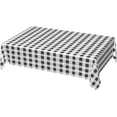 thumbnail image 1 of Rectangle Tablecloth with Wave Lace 60x84 Inch, White Buffalo Plaid Rectangle Table Protector Waterproof Tablecloths Outdoor Tablecloth for Dining, Parties, Camping, 1 of 8