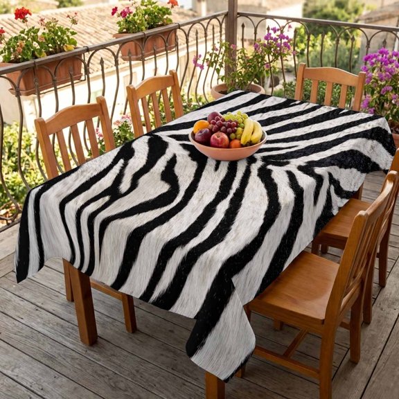 Rectangle Tablecloth,Zebras Tiger Stripes Waterproof Oil-Proof Table Cloth Kitchen Dining Tables Cover for Indoor Outdoor Wedding Holiday Party Decor,Abstract Animal Pattern Print