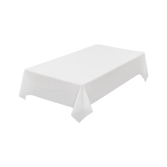 Rectangle Tablecloth for Home and Events - Durable Plastic - 72x54 Inches - Multiple Colors