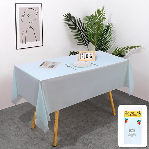 Rectangle Tablecloths - 53.9"x 72" - Disposable Tablecloths for Wedding, Party, Banquet, formal Events